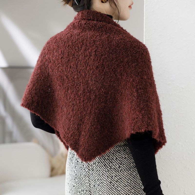 2025 Winter New High-End Hundred Lazy Wind Casual Mehrschichtiger Strickschal Wolle Damen Warmer Schal_voghion.com