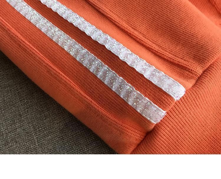 Damenbekleidung Laufbekleidung Frühling und Herbst Neue kurze Reißverschlusspullover Modische lose Sportbekleidung Freizeit Zweiteiler Mode_voghion.com