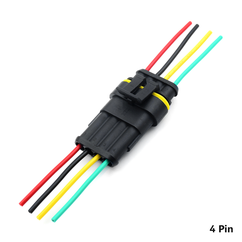 1/2/3/4/5/6 Pin Way Auto Wasserdichter elektrischer Auto-Anschluss Männlich Weiblich Stecker Stecker Draht 18 AWG Kabelbaum Für Auto Motorrad_voghion.com