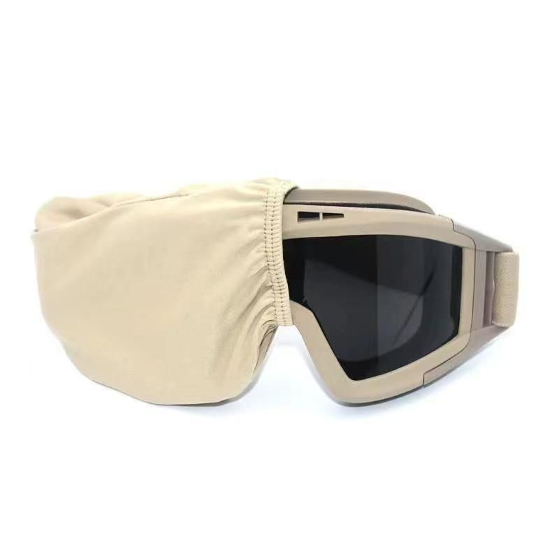 Outdoor Desert Tactical CS Glasses Protective Anti-fog Anti-drop Gear Windshield Goggles Windproof Sandproof_voghion.com