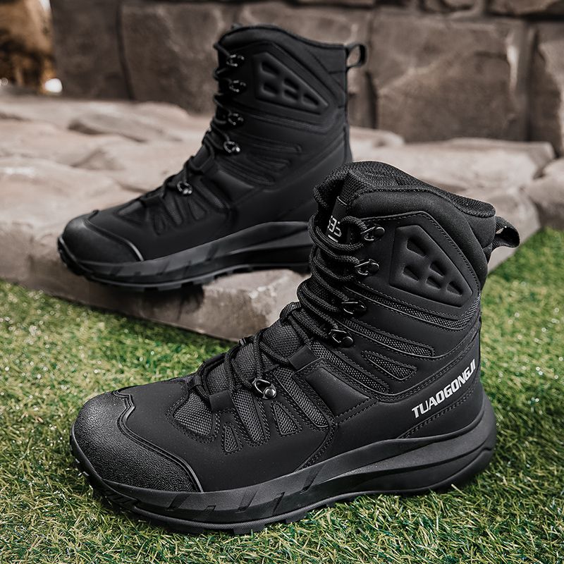 Herren Outdoor-Kletterschuhe Wanderstiefel Rutschfeste, verschleißfeste, wasserdichte, atmungsaktive Sportstiefel in großer Größe_voghion.com