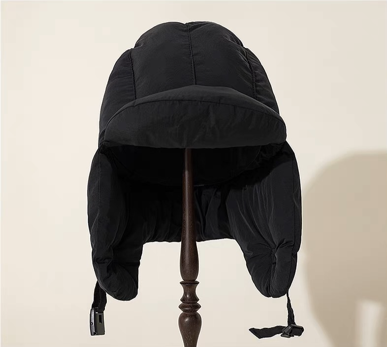 Lightweight Ultra-Thick Down Cotton Lei Feng Men, Warm Ear Protection Women, Autumn And Winter Windproof Helmet Liner_voghion.com