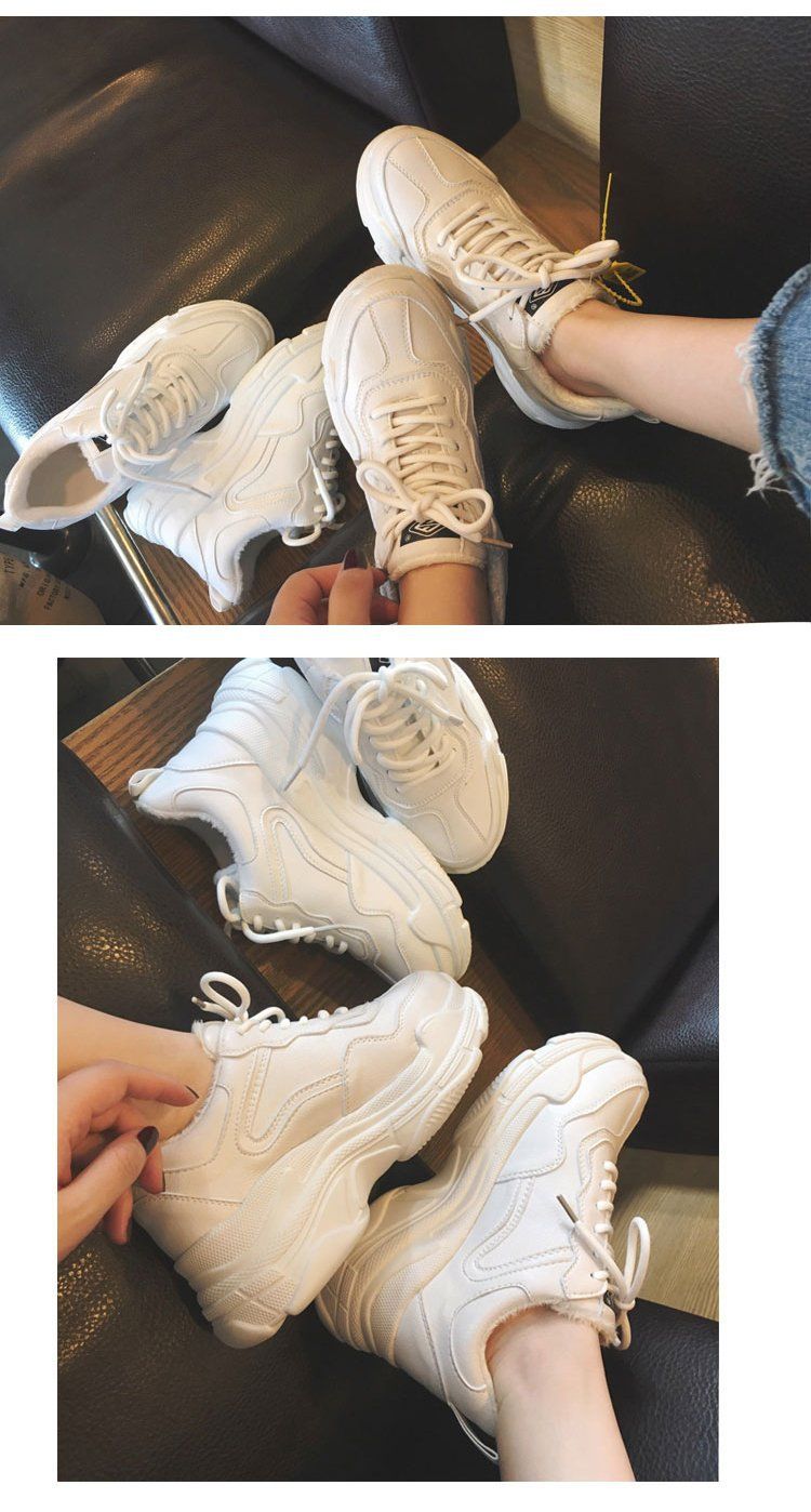 Scarpe da papà per studentesse scarpe da donna con suola spessa scarpe sportive in stile trendy più scarpe bianche in velluto che aumentano l'altezza_voghion.com