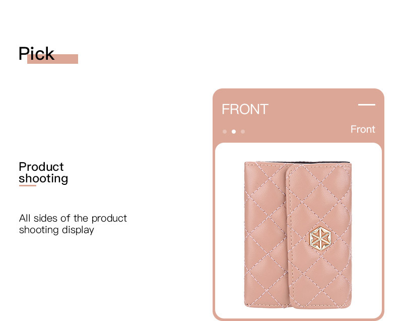 Boiseen New Women's Card Bag Embossed Multi Card Slot Accordion Coin Purse Small Buckle Wallet_voghion.com