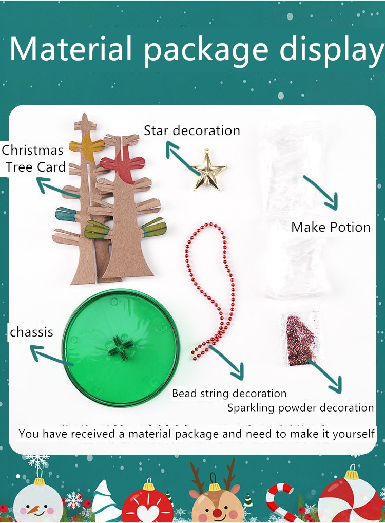 Christmas paper, handmade trees, blooming, watering, children's toys, decorations, and ornaments_voghion.com