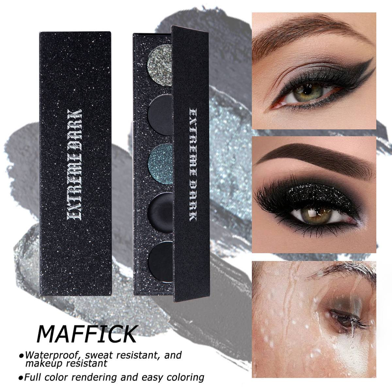 10 nuances de fard à paupières scintillant BLACK Smoky Eye_voghion.com