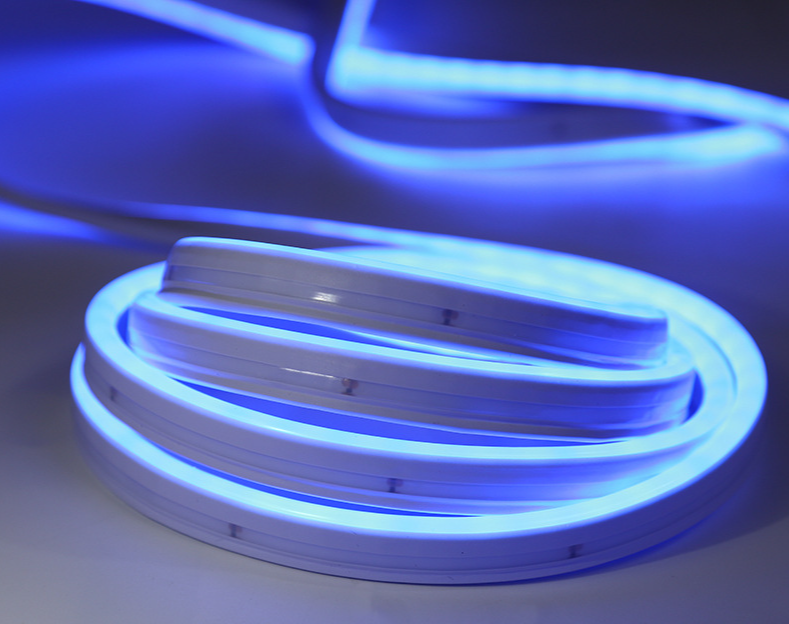 Spalvą keičianti RGB spalvinga neoninė juostelė lanksti žemos įtampos 12V lauko atmosfera atspari vandeniui 0612mm silikoninė juostelė_voghion.com