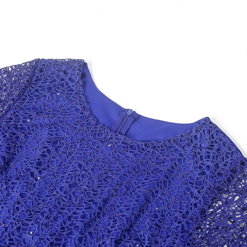 Rochie de damă Plus Size, de primăvară și de vară, banchet, din dantelă grea din șifon_voghion.com