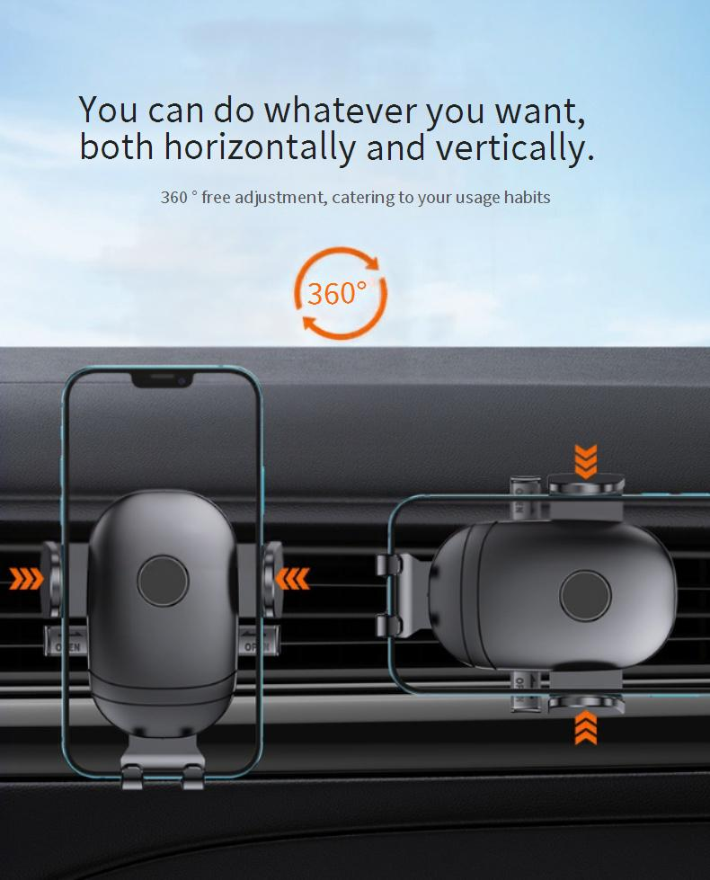 Universal Car Phone Mount Holder - Carbon Fiber Suction Cup & Air Vent Compatible, Extendable, Secure & Adjustable For Hands-Free Driving_voghion.com