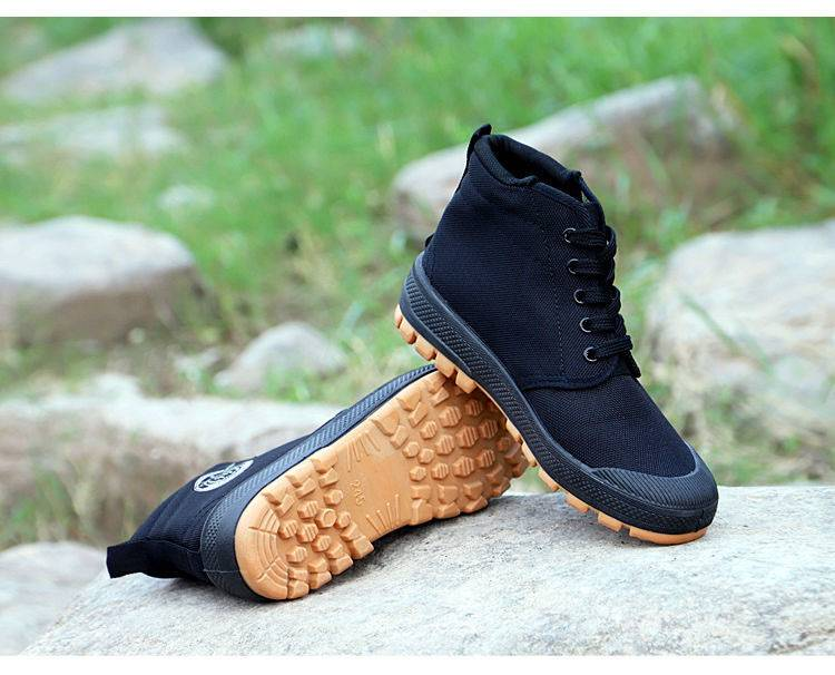 Scarpe da lavoro con design alto, strato spesso, suola in gomma antiscivolo, resistenti all'usura, traspiranti e monotipo._voghion.com