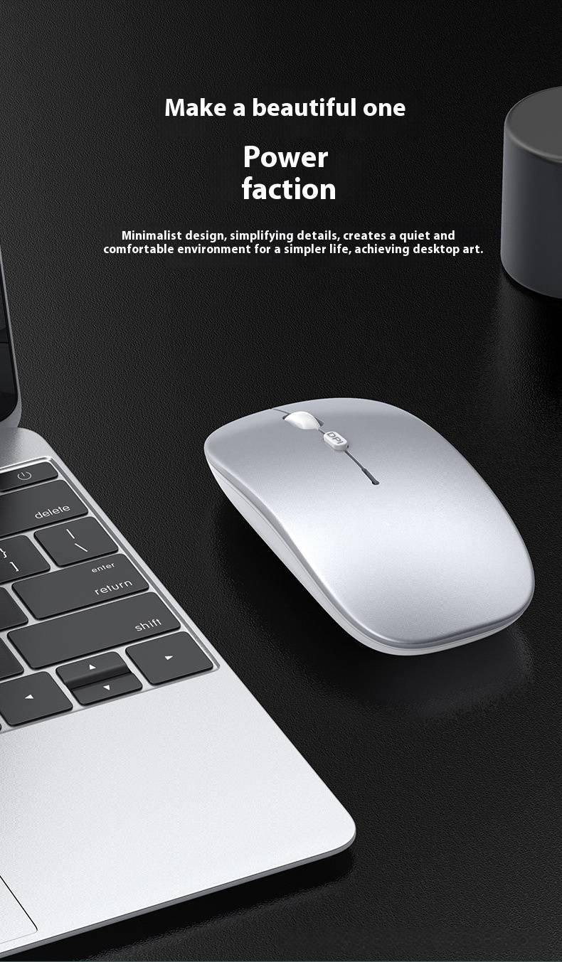Wireless Bluetooth Mouse Rechargeable Silent Click Dual Mode For Laptop Tablet PC Office Gaming Ergonomic Design 1200/1600 DPI Adjustable_voghion.com