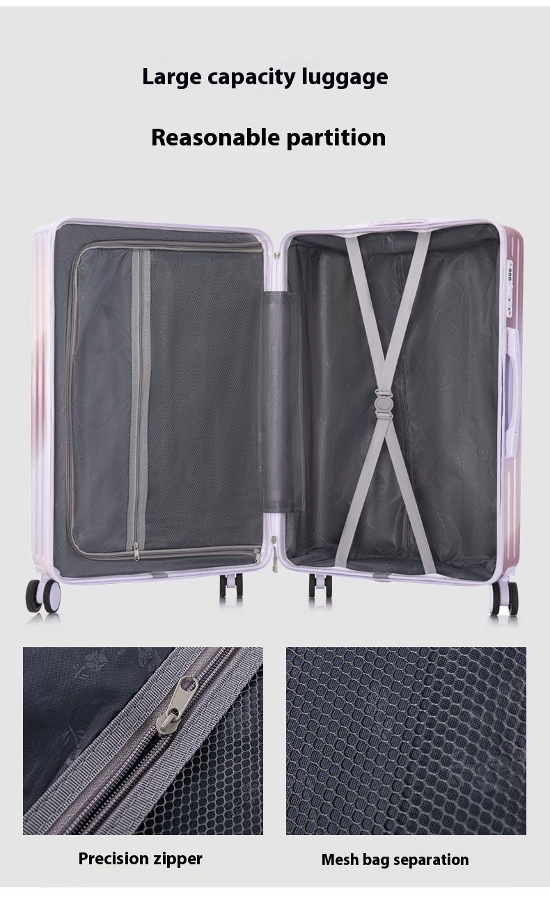 Bagagli alla moda con nuova sfumatura, aspetto femminile di alto valore, casella di password per studenti di grande capacità del carrello maschile, da viaggio_voghion.com