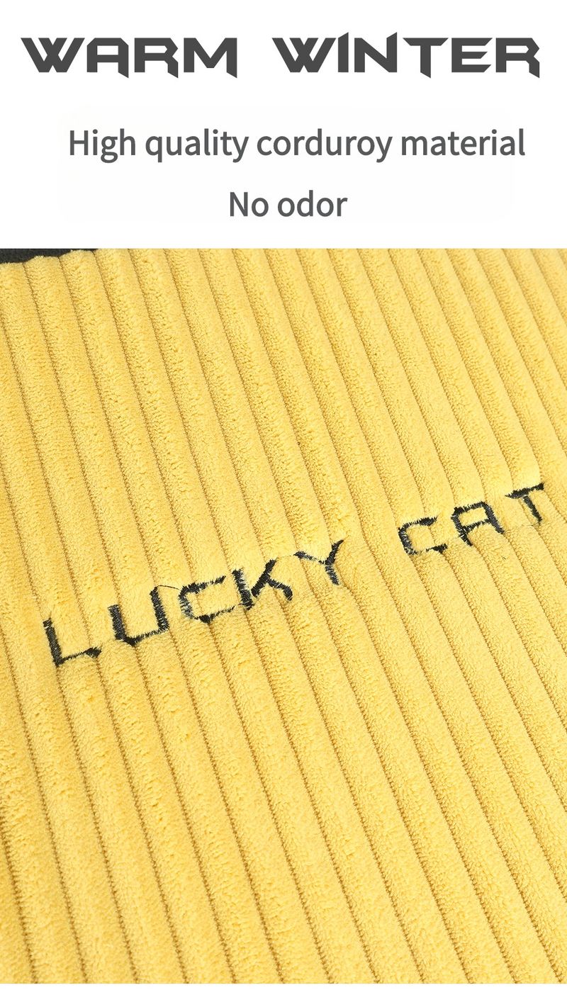 Cuscino Lucky Cat, cuscino per sedile in velluto a coste con borsa portaoggetti, adatto a oltre il 95% dei modelli di auto, camion, berline e SUV._voghion.com