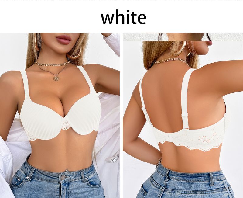 Lace Push-Up Bra With Comfort Fit - Sexy & Supportive Underwire For Women, Breathable Cotton, Full Coverage, Back Smoothing Design_voghion.com