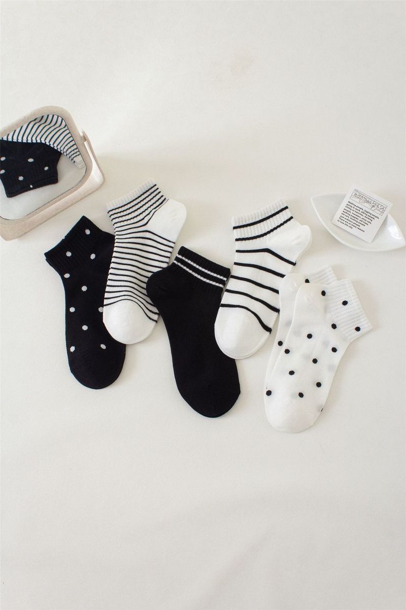 Pure Cotton Socks For Women, Summer Short Breathable Low-Cut No-Show Socks, New Trendy College Style_voghion.com