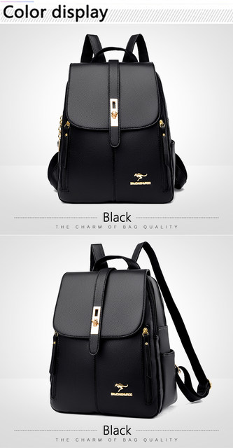 Women Large Capacity Backpack Purses High Quality Leather Female Vintage Bag School Bags Travel Bagpack Ladies Bookbag Rucksack_voghion.com