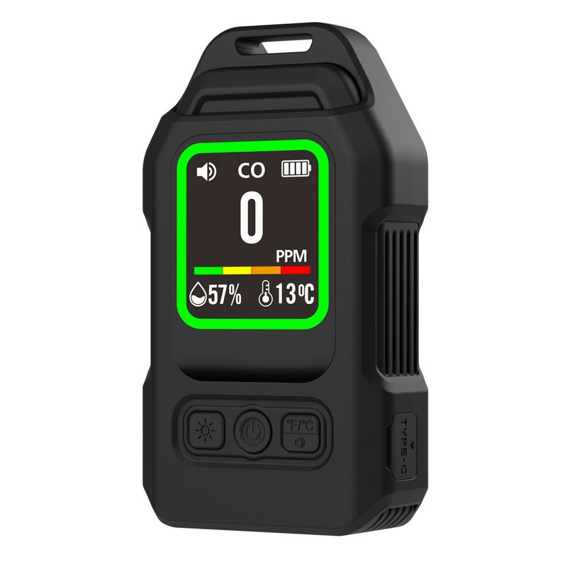 CO Concentration Outdoor Indoor Portable Oxygen Carbon Dioxide Lighting Magnetic 3-in-1 Detector_voghion.com