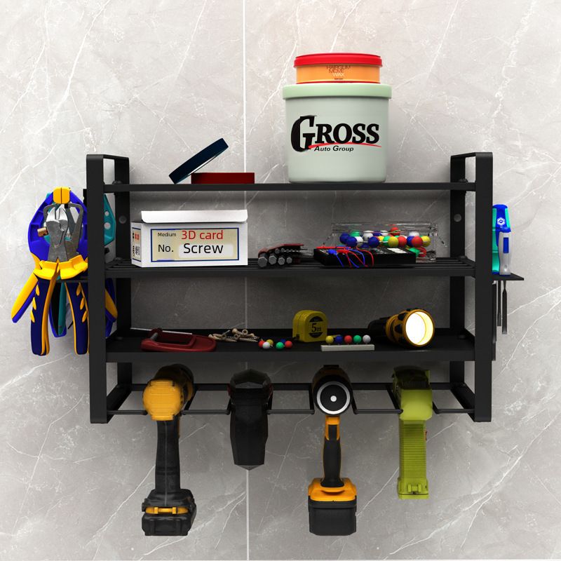 Supporto per trapano a mano Iron Bohui, supporto per utensili elettrici da parete, supporto per trapano ricaricabile, supporto per utensili da garage_voghion.com