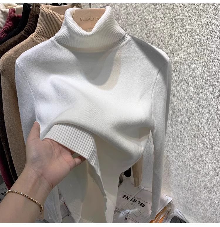 Abbigliamento da donna più velluto e ispessimento autunno e inverno nuovo stile un pezzo visone velluto interno top bottoming camicia per le donne inverno spesso_voghion.com