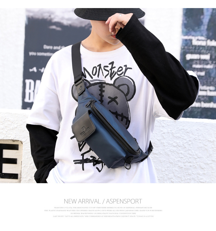 Nuovo marsupio da uomo tendenza moda borsa a tracolla multifunzionale borsa da petto casual di grande capacità borsa per cellulare da corsa all'aperto_voghion.com
