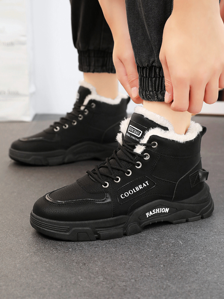 Stivali di cotone Scarpe invernali Martin Scarpe casual da uomo Caldi stivali da combattimento_voghion.com