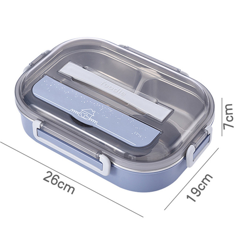 304 stainless steel lunch box with insulation, portable for office students, large capacity partition, microwave oven heating, portable lunch box_voghion.com