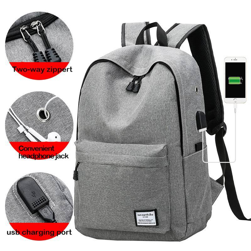 Zaino da viaggio per laptop, zaino da lavoro resistente per laptop con porta di ricarica USB, borsa per computer da scuola e università resistente all'acqua_voghion.com