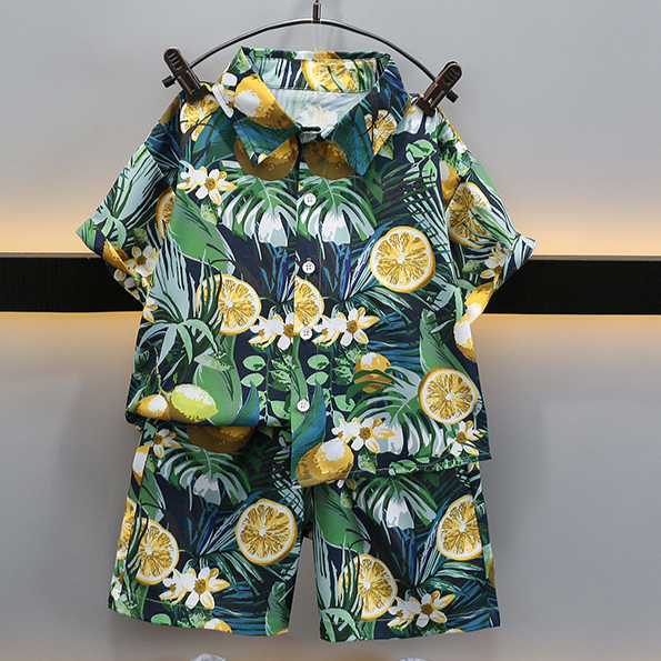 Trajes de verano para madres e hijos, camisas de manga corta para niños, trajes de dos piezas de verano, ropa informal para niños, comercio exterior, ropa para niños_voghion.com