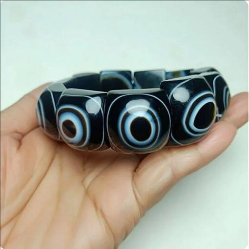 Buddha Eye Manual Smycken för män, Sky and Agate, Svart och Vit, Agat Armband Sardonyx Supply, Partihandel_voghion.com