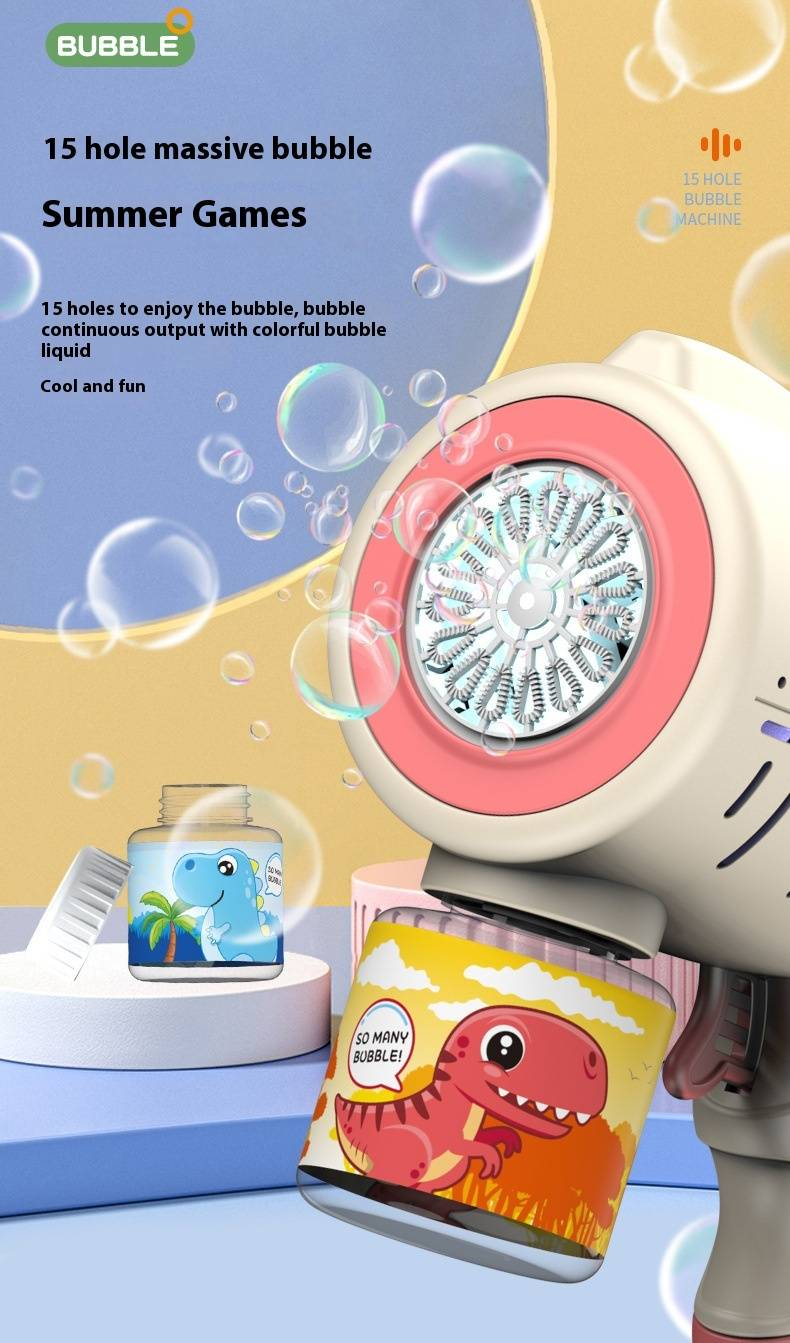 Automatická pistole na foukací bublinky pro děti - dobíjecí elektrický stroj na bublinky s LED světly, perfektní dárek pro chlapce a dívky (venkovní hračka na bublinky)_voghion.com