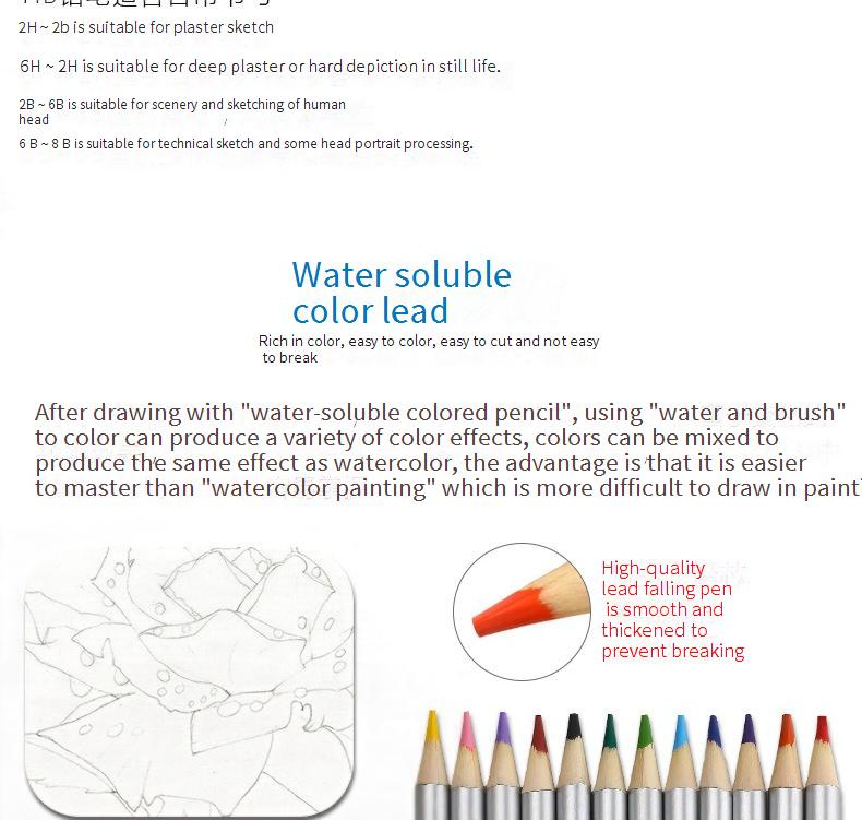 71-teiliges Skizzen-Buntstiftset – Aquarell- und Ölstifte zum Zeichnen, Skizzieren und für professionelle Kunstwerke_voghion.com