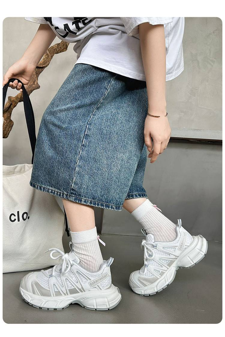 Cameido Breathable Mesh & Synthetic Leather Sports Shoes With Glitter Accents, Comfortable Round-Toe Design For Casual & Active Wear_voghion.com