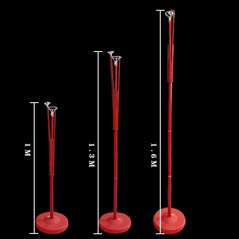 Clear Balloon Stand Holder For Table Decorations - Adjustable Height 1m/1.3m/1.6m - Wedding, Birthday, Party Balloon Arch Base (White & Red)_voghion.com