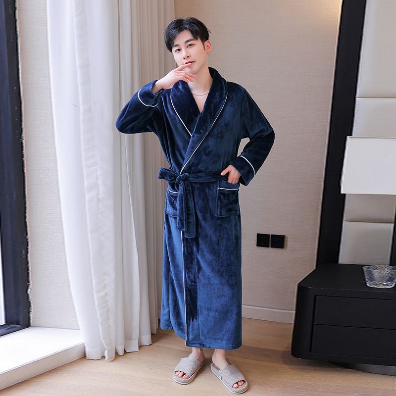 Luxury Flannel Robe For Women & Men - Ultra Soft Fleece Bathrobe With Long Sleeves Cozy Winter Sleepwear Couples Matching Loungewear In Elegant Colors_voghion.com