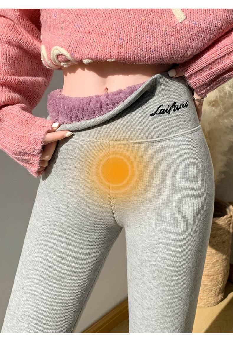 Leggings polaire doublés sherpa pour femme – Pantalon d'hiver ultra-chaud et doux comme un nuage (3 tailles, 6 couleurs) Collants thermiques taille haute_voghion.com