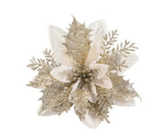 Décorations de Noël à paillettes en forme de fleur 3D ajourée de 15 cm, à saupoudrer soi-même, pour couronnes de sapin_voghion.com