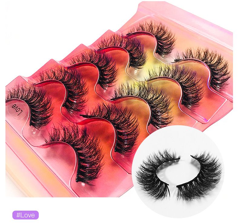 CMAYOME 5-Pairs Colored Faux Mink Eyelashes - Voluminous, Fluffy, Multi-Layered False Lashes For Dramatic & Natural Look_voghion.com