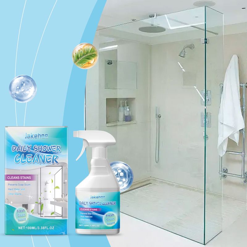 Jakehoe Shower Cleaner, Toilet Toilet Tub Wash Basin Tile Decontamination Cleaning Spray_voghion.com