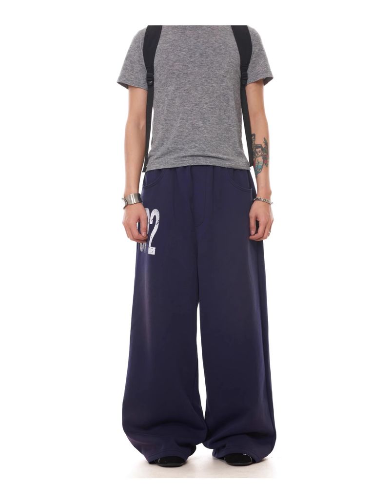 Men's Baggy Cargo Pants – Retro Loose-Fit Cotton-Polyester Joggers With Print & Elastic Waist (Yellow/Navy, S-XXL)_voghion.com
