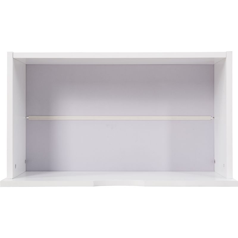 Lit enfant avec tiroir et barrières de sécurité, pin massif 90 x 190 cm, blanc et chêne_voghion.com