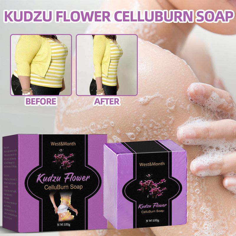 West&Month Delicate Puerariae Flower Soap Body Cleansing And Firming Skin Arms Belly Delicate Body Shaping Soap_voghion.com