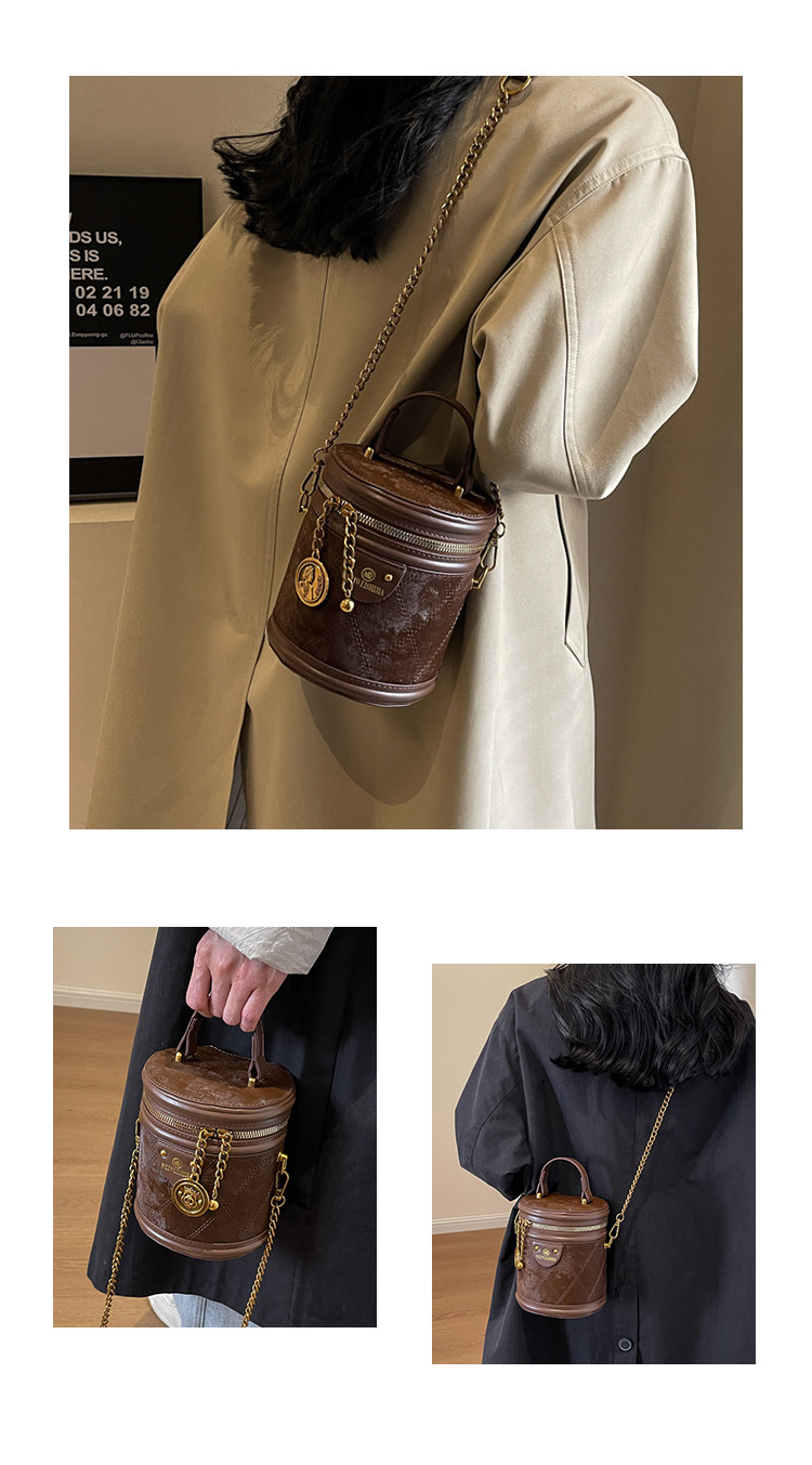 2024 m. Naujas Retro Bucket Krepšys, Universali grandinėlė, Madingas rankinis pečių krepšys, Didelės talpos madingas Crossbody Bag, madingas_voghion.com