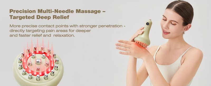 Massaggiatore per mascella e collo, massaggiatore SoothingPulse riscaldato con luce e vibrazione per tensioni muscolari di mascella, collo, spalle e tutto il corpo_voghion.com