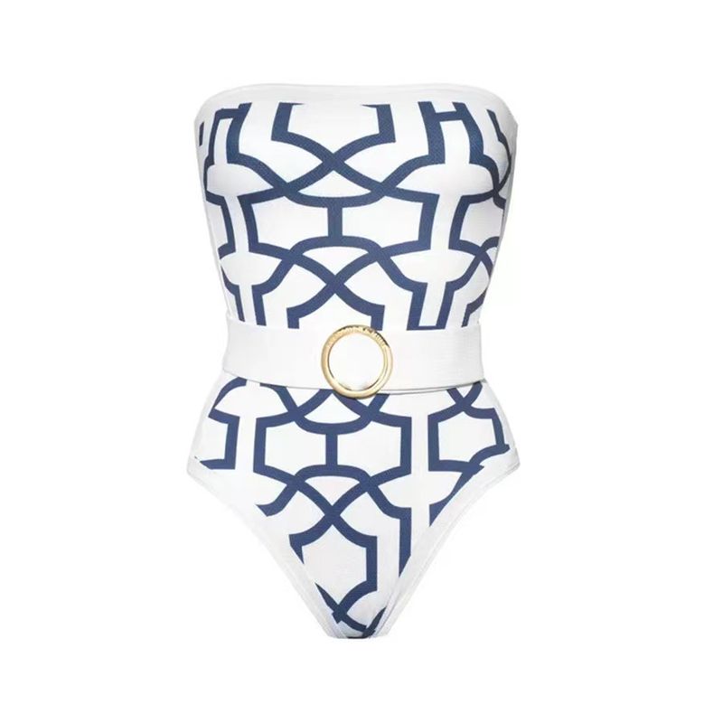 Maillot de bain une pièce imprimé à la mode pour femmes, chemisier à manches longues, rétro, printemps chaud_voghion.com