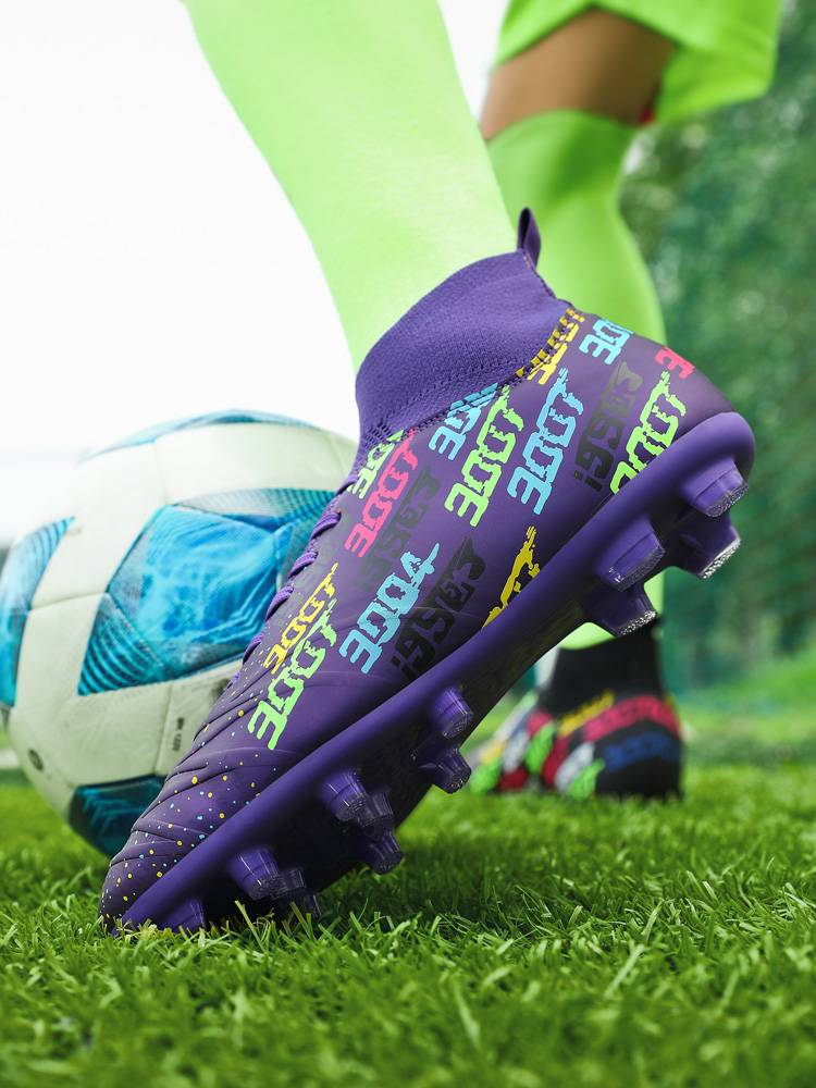 Fußballschuhe High Top Training Jugend Fußballschuhe Kinder Fußballschuhe Schwarz_voghion.com