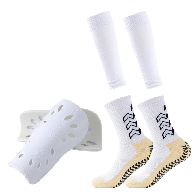 Set štitnika za noge za odrasle, preko koljena, za nogomet, muške i ženske, ljepljive, neklizajuće čarape_voghion.com