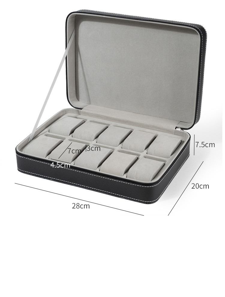 10-digit Watch Box Pu Leather Watch Box Packing Business Storage Box Gift Box Mechanical Watch Box_voghion.com
