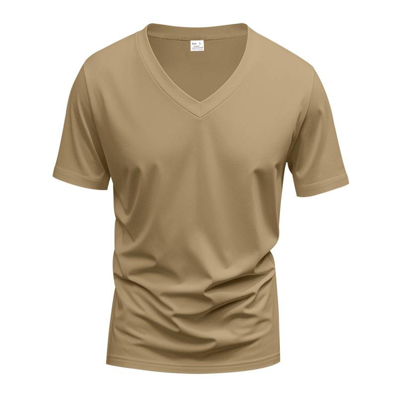 Trendiges, schnelltrocknendes, atmungsaktives, lässiges, sportliches und individuelles T-Shirt mit V-Ausschnitt für Herren im Frühling und Sommer_voghion.com