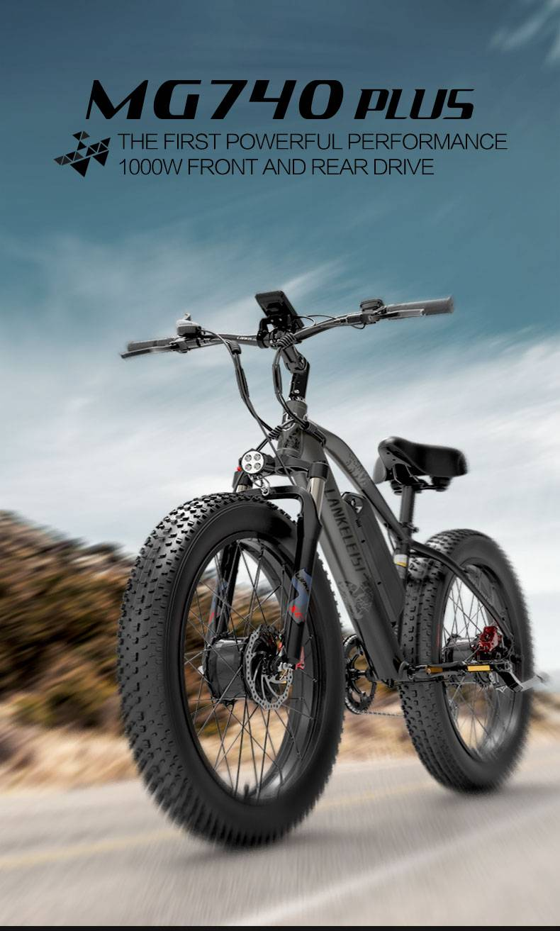 LANKELEISI MG740PLUS Elektrische Fiets 2000W 26" 48V 20AH Dubbele Motor Mountainbike_voghion.com