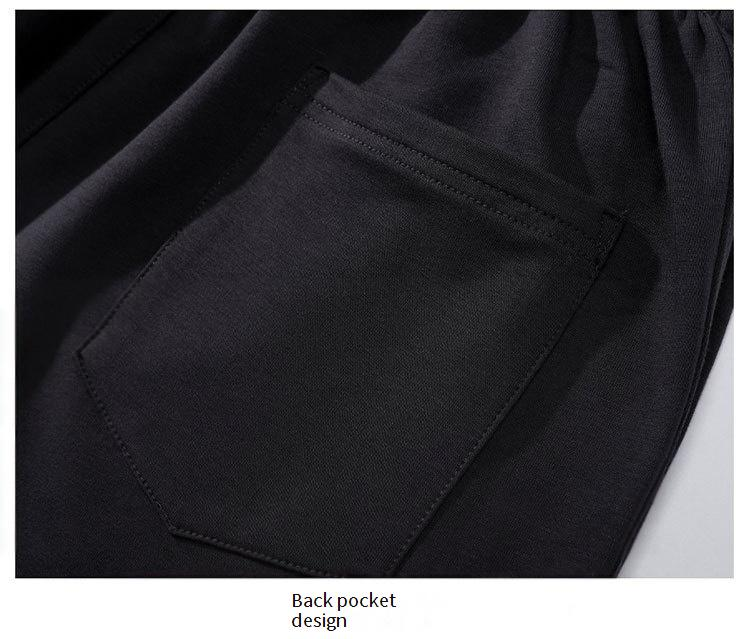 Vêtements pour hommes Shorts de sport décontractés pour hommes Pantalons mi-longs à cinq points Pantalons à sept points Pantalons de survêtement amples en tricot Boutonnés Style mince d'été Été_voghion.com